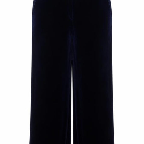 Tu Women’s Blue Velvet Wide-Leg Trousers Size 18 Regular