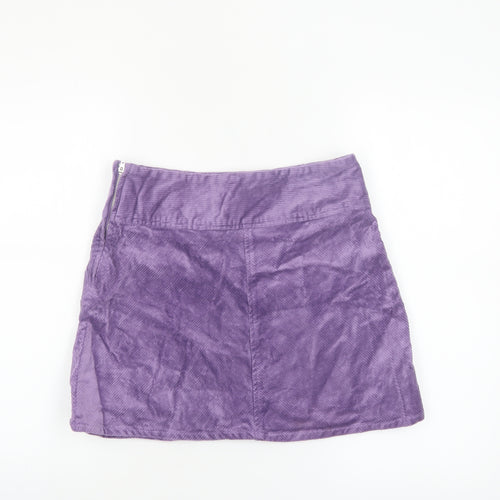 Monki Women’s Purple Corduroy A-Line Short Skirt Size 8