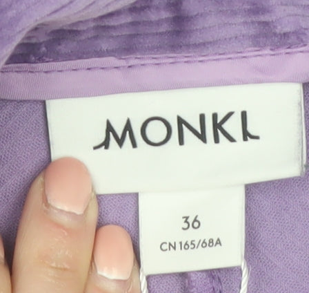 Monki Women’s Purple Corduroy A-Line Short Skirt Size 8