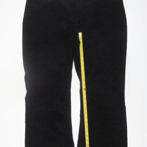 Next Women’s Black Corduroy Straight Leg Trousers Size 18 Slim
