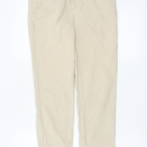 Poetry Women’s Beige Corduroy Chino Trousers UK 6 Regular Fit
