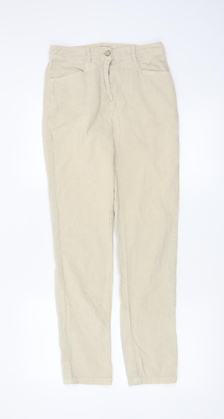 Poetry Women’s Beige Corduroy Chino Trousers UK 6 Regular Fit