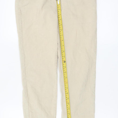 Poetry Women’s Beige Corduroy Chino Trousers UK 6 Regular Fit