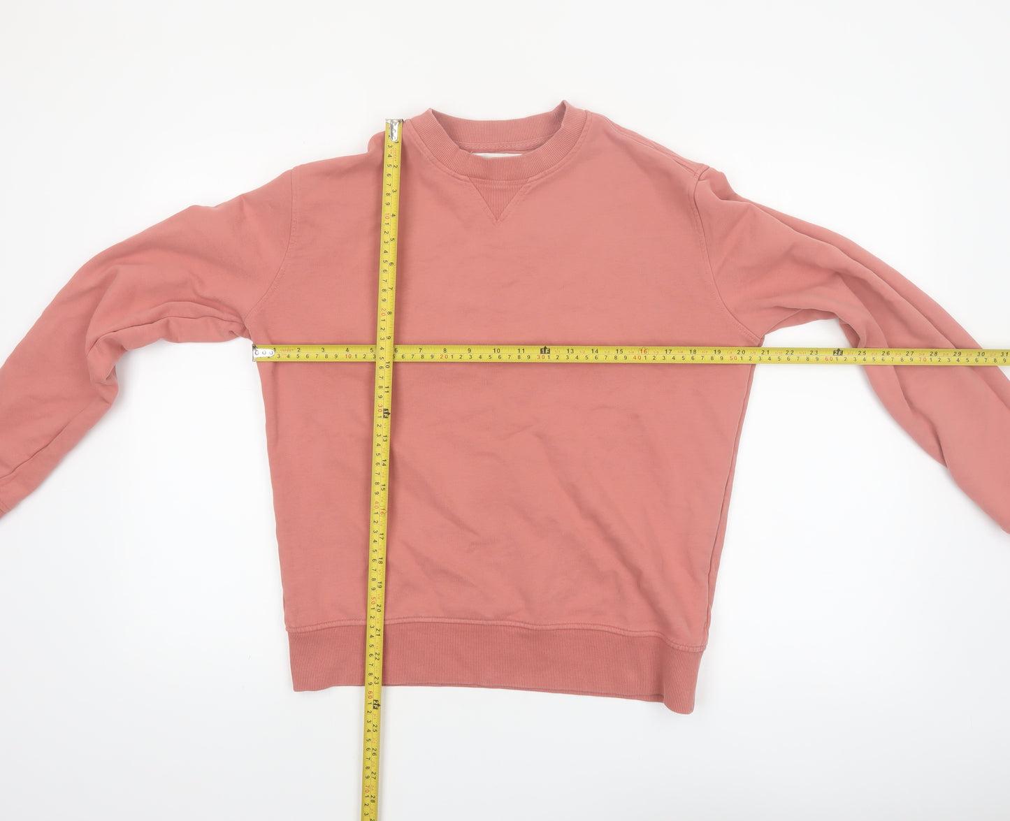 Marks and Spencer Womens Pink Cotton Pullover Sweatshirt Size S