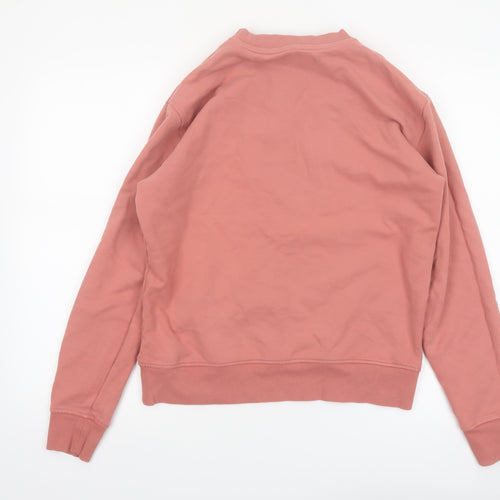 Marks and Spencer Womens Pink Cotton Pullover Sweatshirt Size S