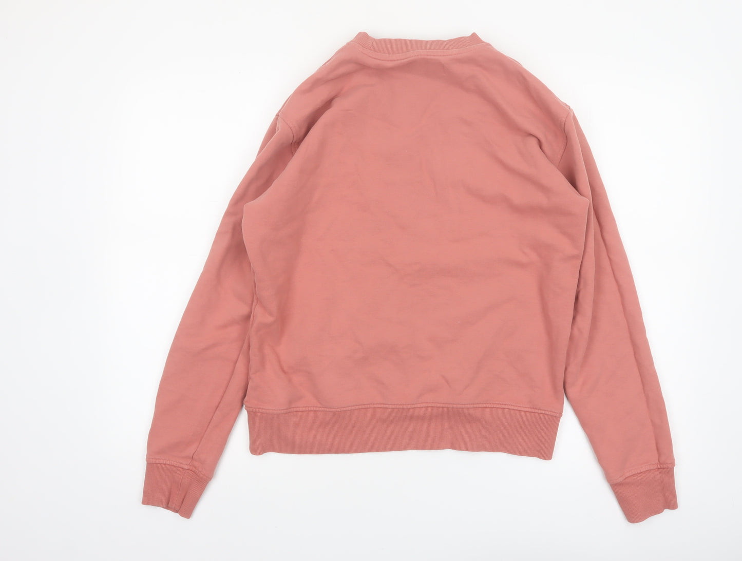 Marks and Spencer Womens Pink Cotton Pullover Sweatshirt Size S