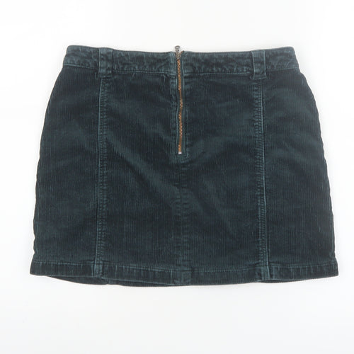 Marks and Spencer Women Blue Corduroy A-Line Short Skirt Size 10