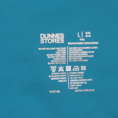 Dunnes Stores Women Teal Biker Activewear Shorts Size L