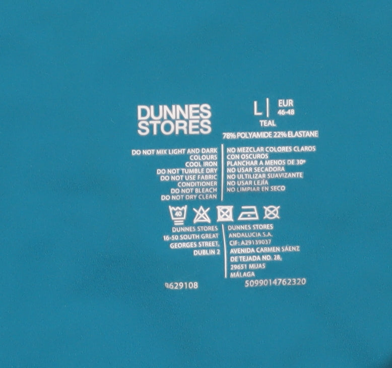 Dunnes Stores Women Teal Biker Activewear Shorts Size L