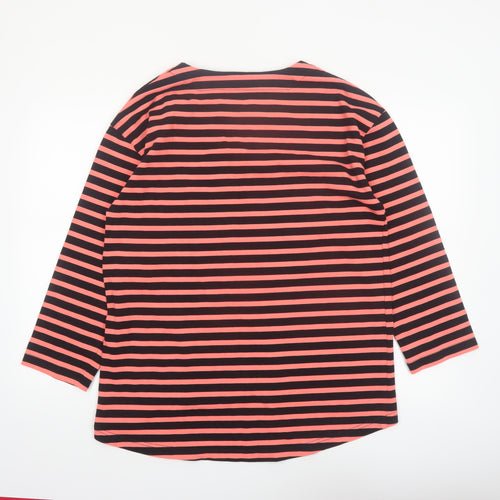 Kin Women's Multicoloured Striped Cotton Long Sleeve T-Shirt Size S