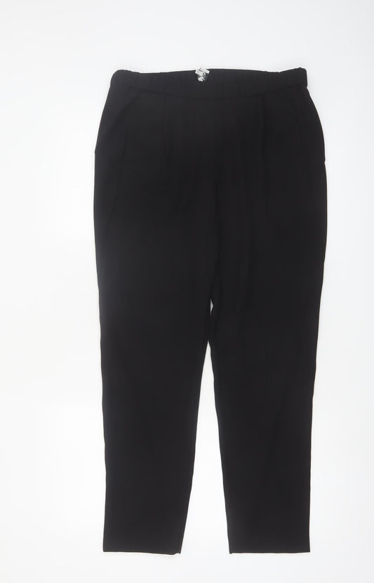 Kin by John Lewis Women's Black Size 12 Pleated Straight Trousers
