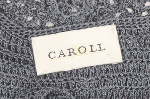 Caroll Women’s Grey Crochet Sequin Camisole Top Size 16