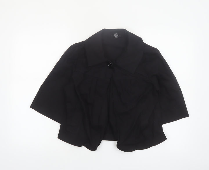 Ingredients Womens Black Cotton Blend Short Jacket Size 8