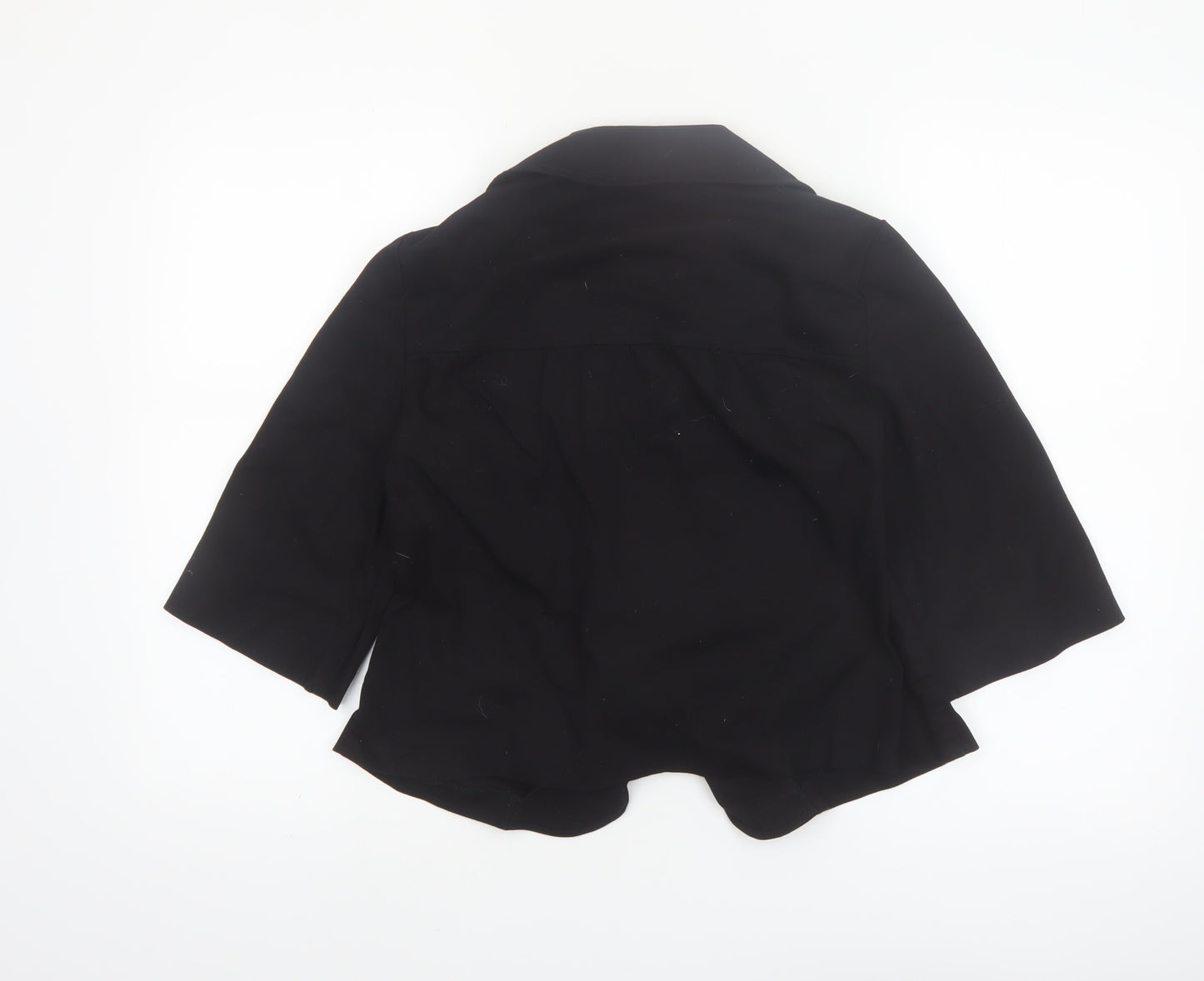 Ingredients Womens Black Cotton Blend Short Jacket Size 8