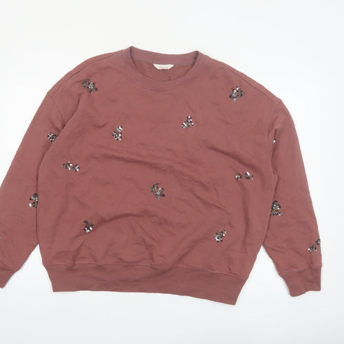 Marks and Spencer Per Una Women’s Pink Embellished Pullover Sweatshirt M
