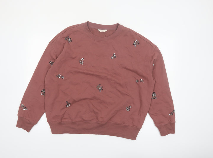 Marks and Spencer Per Una Women’s Pink Embellished Pullover Sweatshirt M