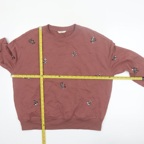 Marks and Spencer Per Una Women’s Pink Embellished Pullover Sweatshirt M
