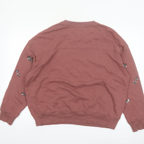 Marks and Spencer Per Una Women’s Pink Embellished Pullover Sweatshirt M