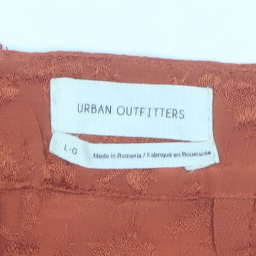 Urban Outfitters Womens Brown Wrap Ruffle Short Skirt L Viscose