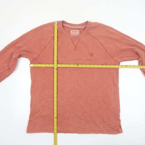 Fat Face Men’s Brown Cotton Crew Neck Long Sleeve Pullover Sweatshirt L