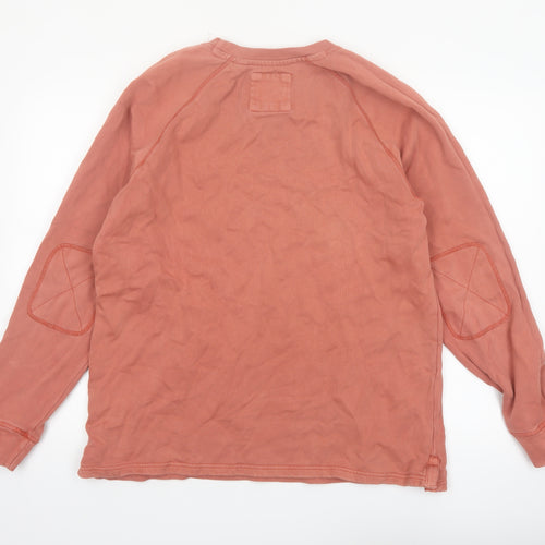 Fat Face Men’s Brown Cotton Crew Neck Long Sleeve Pullover Sweatshirt L