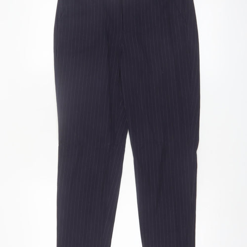 L.O.G.G. Women Black Pinstripe Slim Trousers Size 8