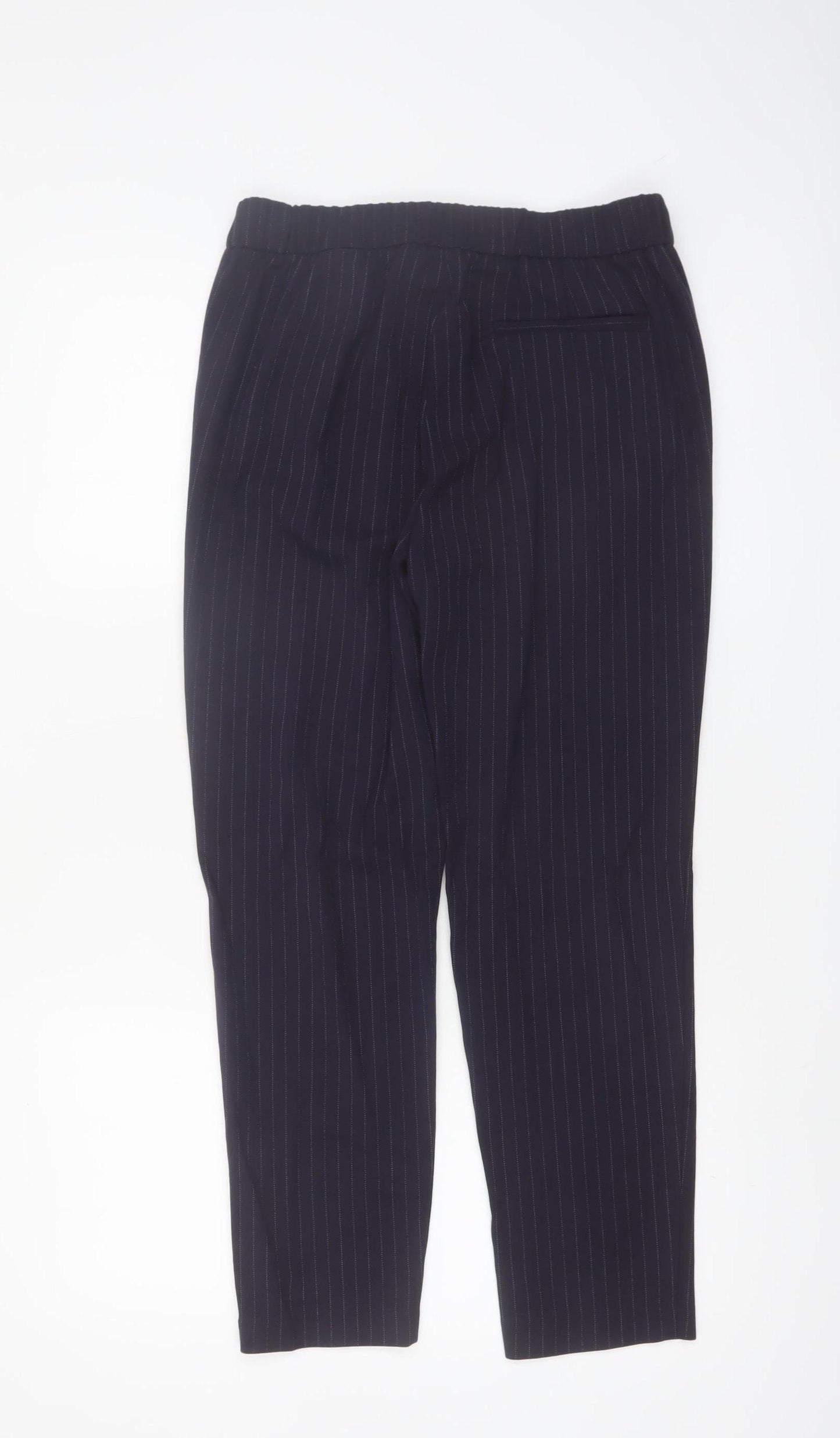 L.O.G.G. Women Black Pinstripe Slim Trousers Size 8