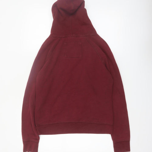 Abercrombie & Fitch Womens Burgundy Hoodie L Pullover Cotton Blend