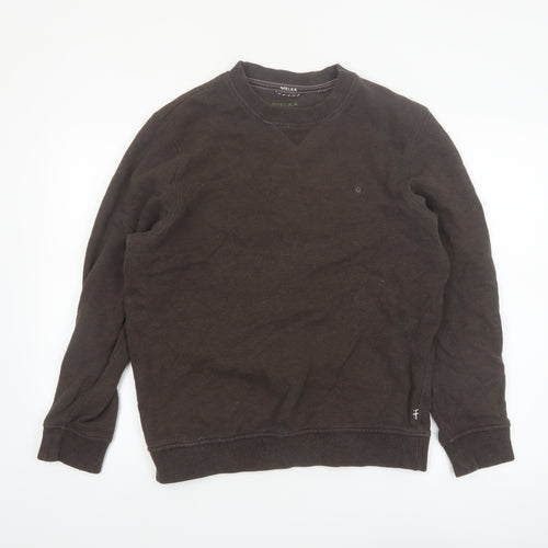 Melka Men's Brown Crew Neck Pullover Sweatshirt Size S