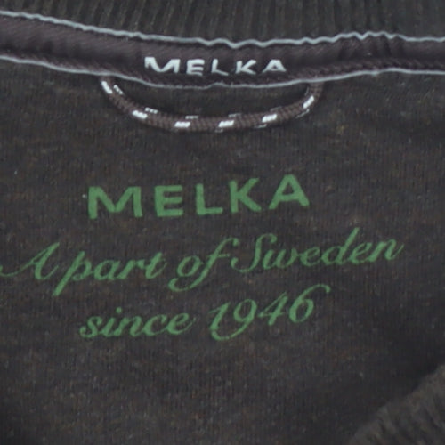 Melka Men's Brown Crew Neck Pullover Sweatshirt Size S