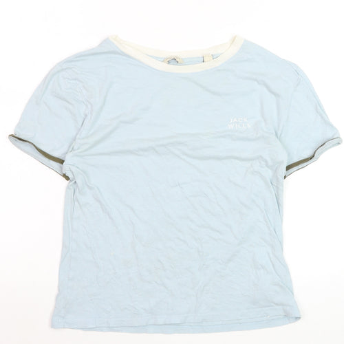 Jack Wills Women's Blue Ringer T-Shirt UK 12