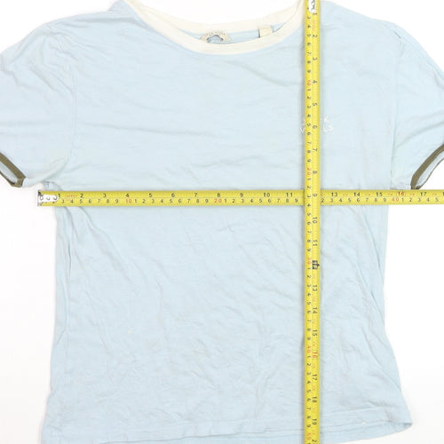 Jack Wills Women's Blue Ringer T-Shirt UK 12