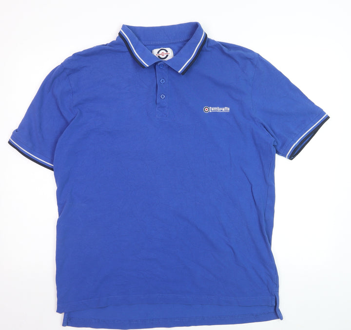 Lambretta Men’s Blue 4XL Polo Shirt Retro Classic Cotton