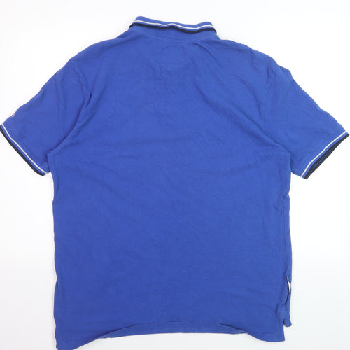 Lambretta Men’s Blue 4XL Polo Shirt Retro Classic Cotton