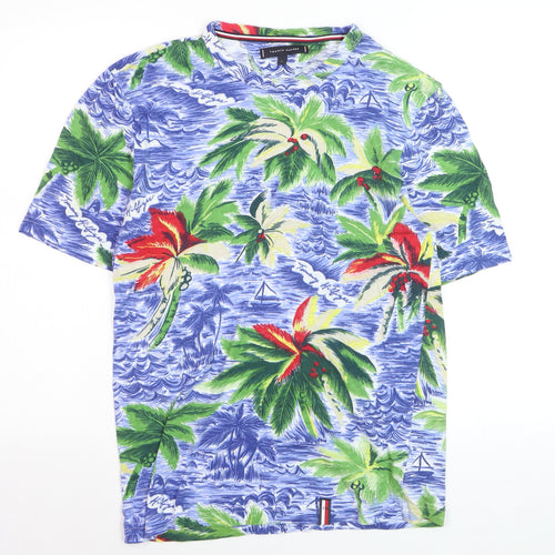 Tommy Hilfiger Men's Multicoloured Hawaiian Beach Print Cotton T-Shirt L