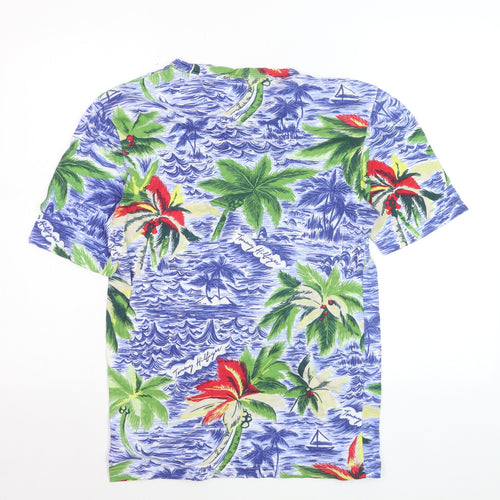 Tommy Hilfiger Men's Multicoloured Hawaiian Beach Print Cotton T-Shirt L
