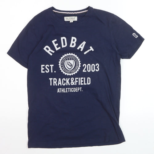 P.G. Field Boys Blue Graphic Track & Field Cotton T-Shirt Size S