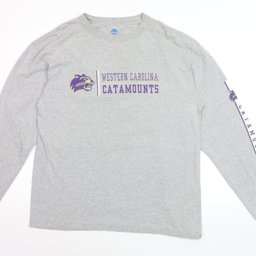 NCAA Men’s Grey Long Sleeve Western Carolina Catamounts Shirt Size L
