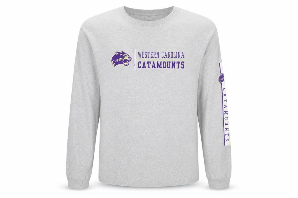 NCAA Men’s Grey Long Sleeve Western Carolina Catamounts Shirt Size L
