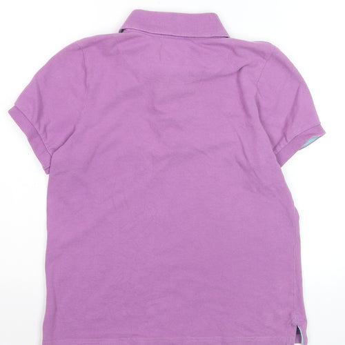Johnnie b Girls Purple Cotton Polo Shirt 11-12 Years Collared Short Sleeve