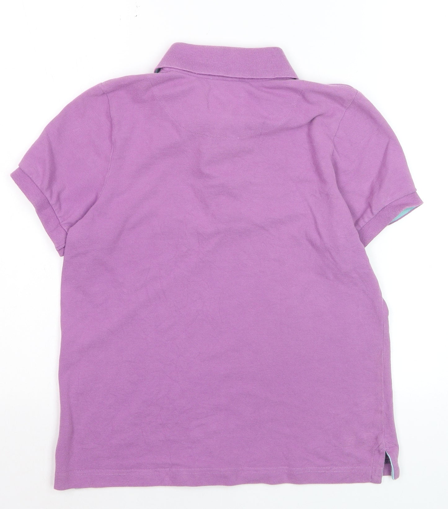Johnnie b Girls Purple Cotton Polo Shirt 11-12 Years Collared Short Sleeve