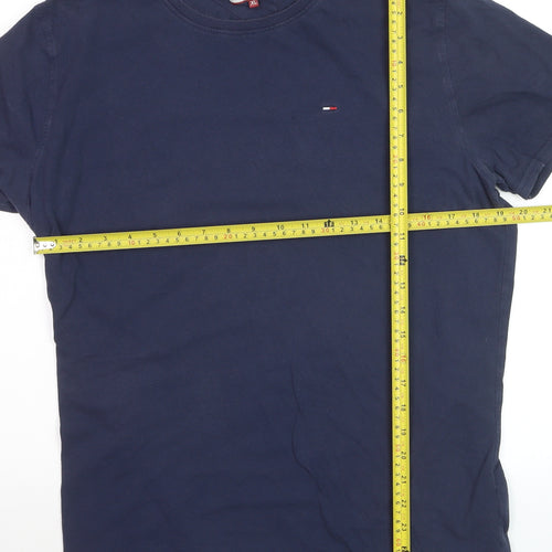 Tommy Jeans Men's Navy Blue XL Regular Fit Cotton T-Shirt