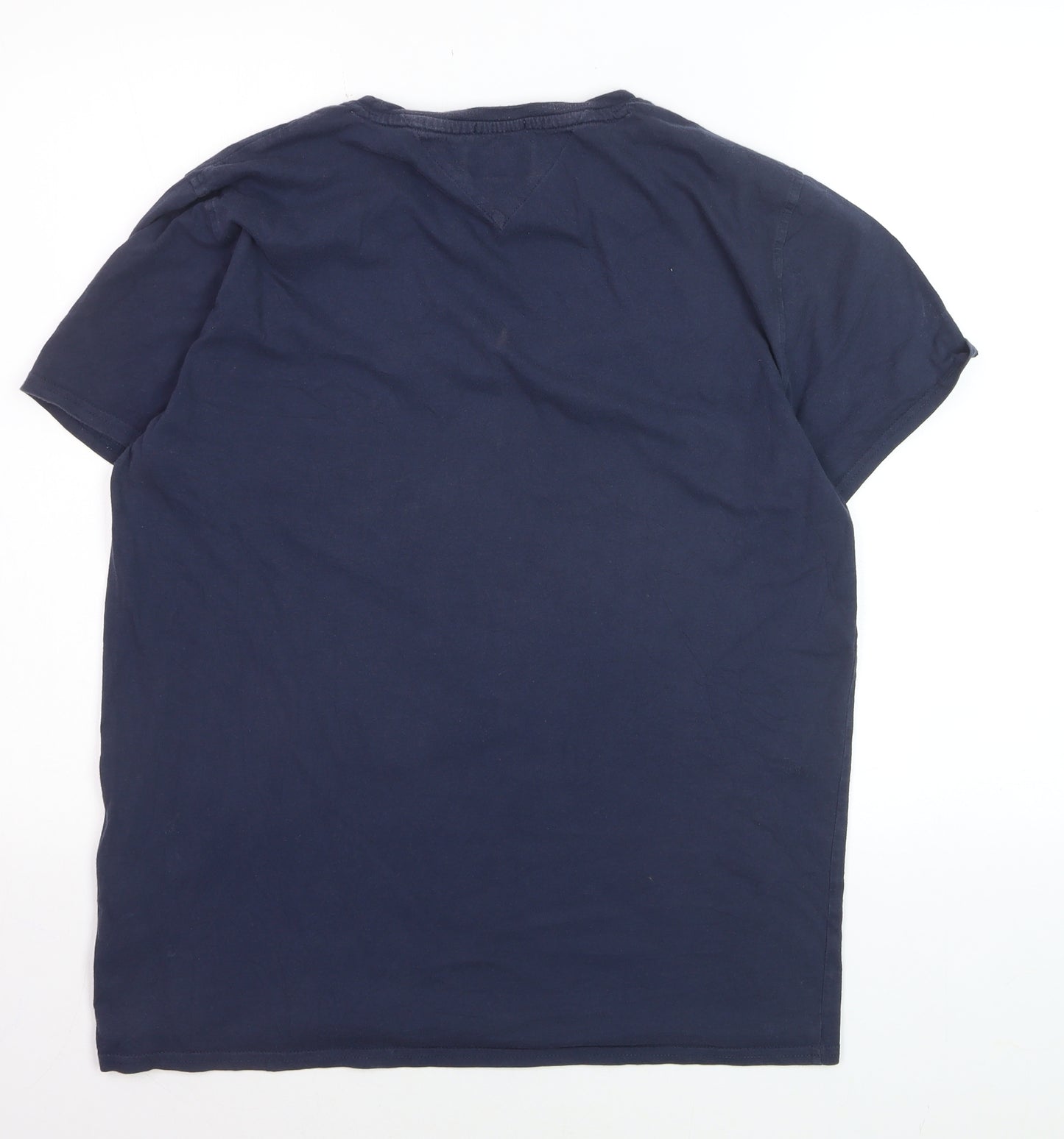 Tommy Jeans Men's Navy Blue XL Regular Fit Cotton T-Shirt