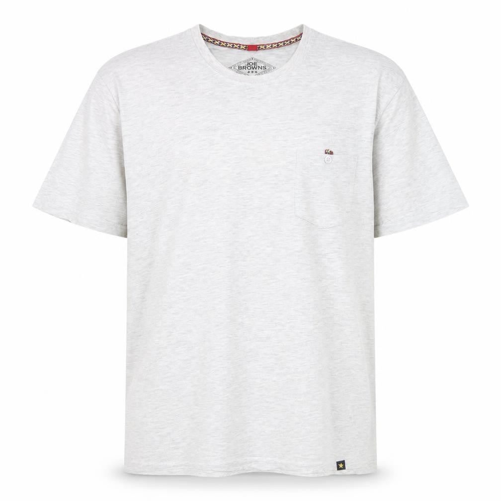 Joe Browns Men's Grey Crew Neck Cotton T-Shirt Size L