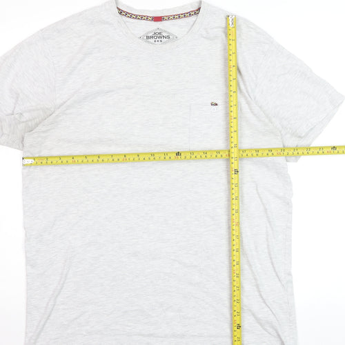 Joe Browns Men's Grey Crew Neck Cotton T-Shirt Size L