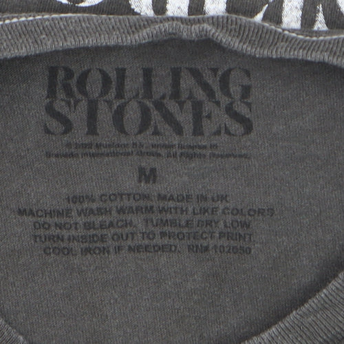 Rolling Stones Men's Grey Band Graphic Short Sleeve T-Shirt M