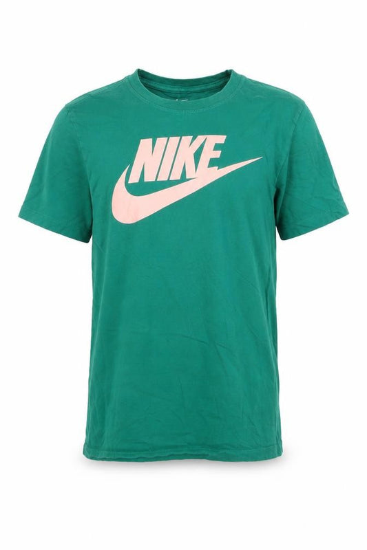 Front view of Nike Men’s Green Graphic Logo Sports T-Shirt, size S