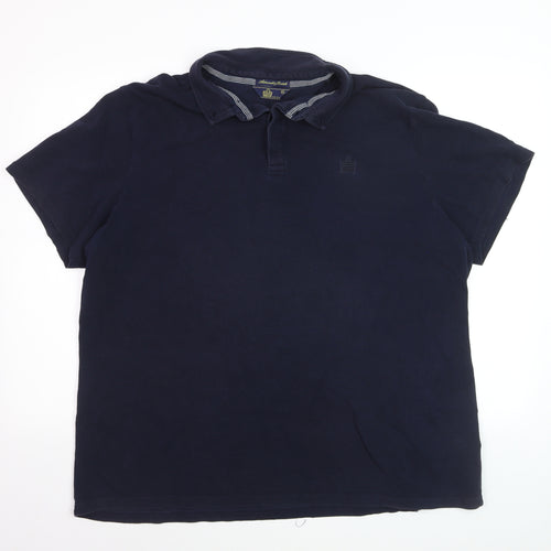 Admiral Mens Blue 2XL Polo Shirt Classic Cotton Short Sleeve
