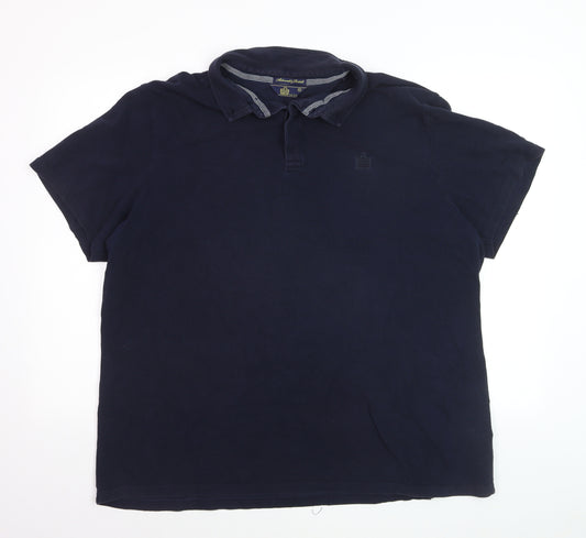 Admiral Mens Blue 2XL Polo Shirt Classic Cotton Short Sleeve