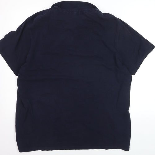 Admiral Mens Blue 2XL Polo Shirt Classic Cotton Short Sleeve